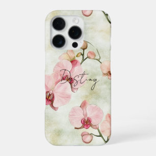 Coque iPhone 16 Pro Belles Orchidées Roses