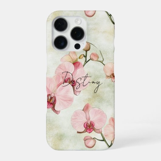 Coque iPhone 16 Pro Belles Orchidées Roses (Verso)