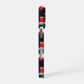 Coque iPhone 16 Pro Bison rouge Plaids Ours polaire (Côté droit)