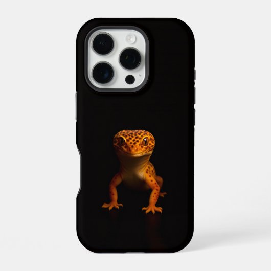 Coque iPhone 16 Pro Black 4 Luxe iPhone 16 Pro, Léopard Gecko (Verso)