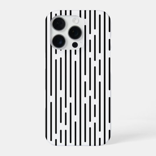 Coque iPhone 16 Pro Black Line Geometric Pattern (Verso)