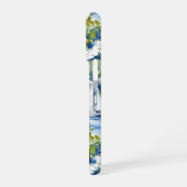 Coque iPhone 16 Pro Bleu Méditerranéen Tropical (Côté gauche)