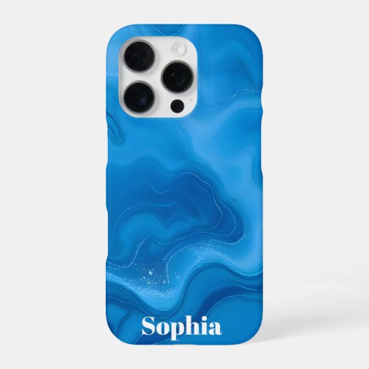 Coque iPhone 16 Pro Bleu Moonstone (Verso)