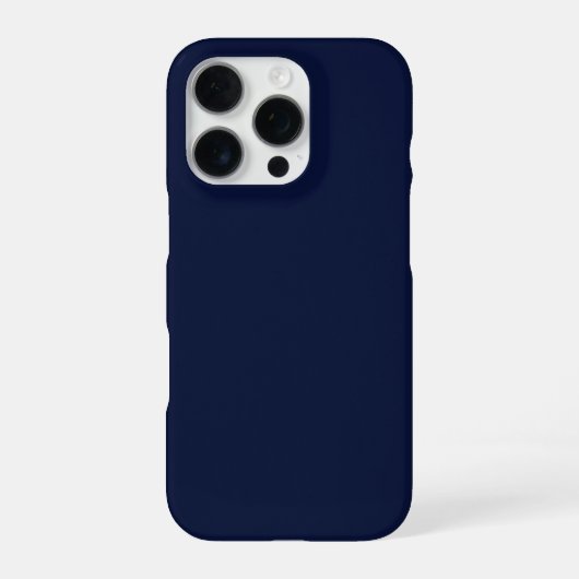 Coque iPhone 16 Pro Bleu Nuit Marine Uni (Verso)