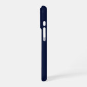 Coque iPhone 16 Pro Bleu Nuit Marine Uni (Côté gauche)