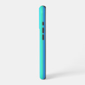 Coque iPhone 16 Pro Bleu Vert arc-en-ciel rayures (Côté gauche)