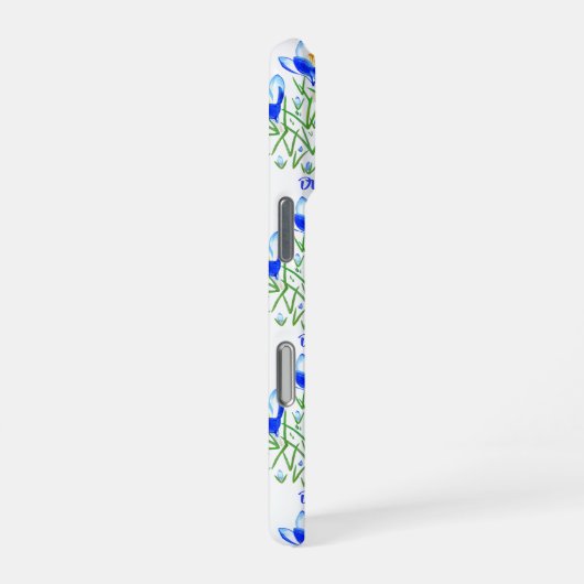 Coque iPhone 16 Pro Blue Crocus (Côté droit)