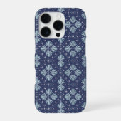 Coque iPhone 16 Pro Blue Geometric shapes Pattern  (Verso)