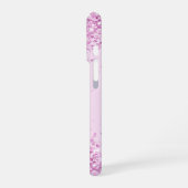 Coque iPhone 16 Pro Blush rose monogramme de nom (Côté gauche)