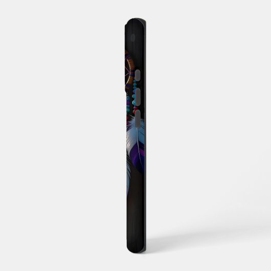 Coque iPhone 16 Pro Boho Purple Dreamcatcher in Window Monogrammed (Côté gauche)