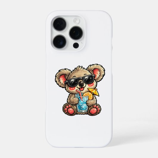 Coque iPhone 16 Pro Boisson Cool Koala (Verso)