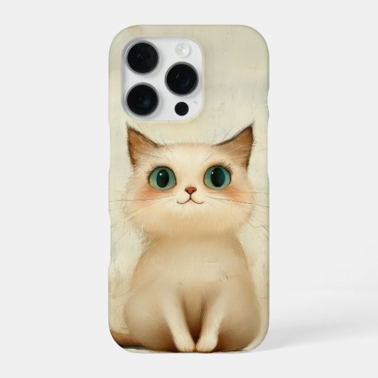 Coque iPhone 16 Pro Boîtier de téléphone chat mignon (Verso)