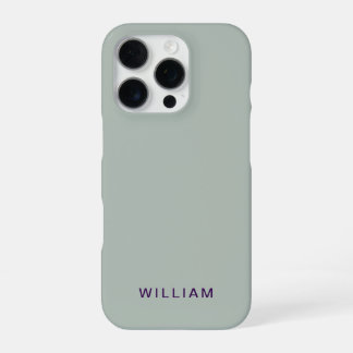 Coque iPhone 16 Pro Boîtier iPhone couleur frêne personnalisé avec tex