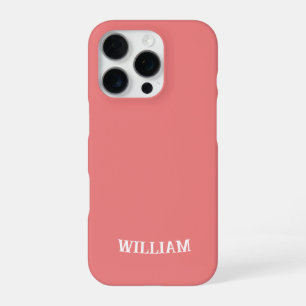 Coque iPhone 16 Pro Boîtier iPhone LightCoral personnalisé avec person