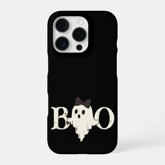 Coque iPhone 16 Pro Boîtier téléphonique d'Halloween mignon - Fantôme (Verso)