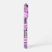 Coque iPhone 16 Pro Boîtier téléphonique d'Halloween Web Pink Spider (Côté droit)
