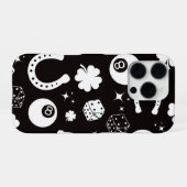 Coque iPhone 16 Pro Bonne chance Horseshoe Shamrock (Verso Horizontal)