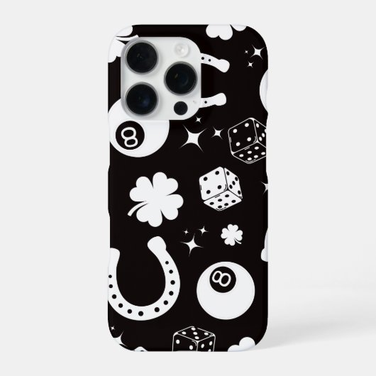 Coque iPhone 16 Pro Bonne chance Horseshoe Shamrock (Verso)