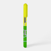 Coque iPhone 16 Pro Boucle bleu clair lumineux vert orange jaune (Côté droit)