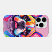 Coque iPhone 16 Pro Bouledogue français Pop Art (Verso Horizontal)