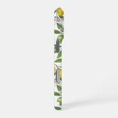 Coque iPhone 16 Pro Branches de citron avec fleurs et fruits sur blanc (Côté droit)