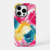 Coque iPhone 16 Pro Brochures Abstraites dynamiques (Verso)