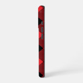 Coque iPhone 16 Pro Buffalo Plaid Red Black Check (Côté gauche)