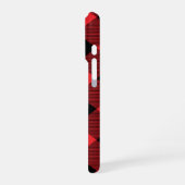 Coque iPhone 16 Pro Buffalo Plaid Red Black Check (Côté gauche)