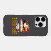 Coque iPhone 16 Pro Calico Grumpy Chat et une citation drôle (Verso Horizontal)