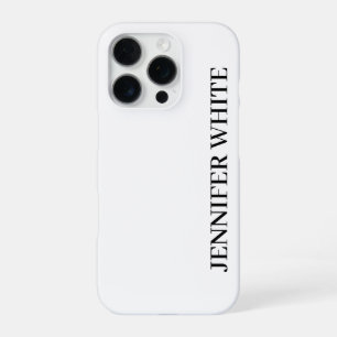 Coque iPhone 16 Pro Calligraphie Élégante Noir & Blanc Gras Rétro