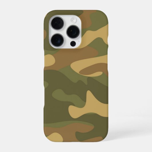 Coque iPhone 16 Pro Camo Brun Sable (Verso)