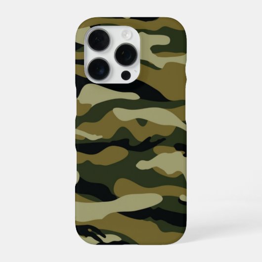 Coque iPhone 16 Pro Camo vert foncé (Verso)