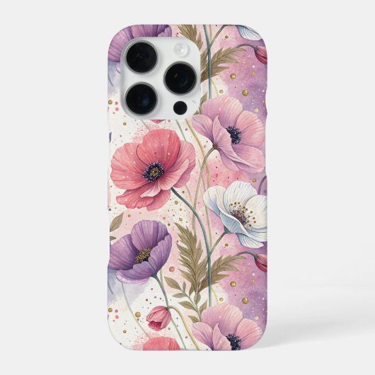 Coque iPhone 16 Pro Capricious Aesthetic Poppies (Verso)