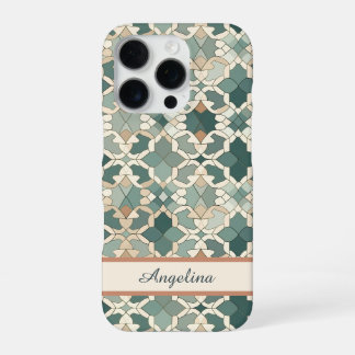 Coque iPhone 16 Pro Carreau de mosaïque marocain personnalisé