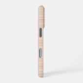 Coque iPhone 16 Pro Carreaux subtils rose pastel et chamois (Côté droit)