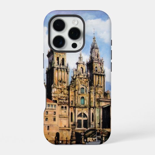 Coque iPhone 16 Pro Catedral de Santiago de Compostela (Verso)