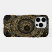 Coque iPhone 16 Pro Celestial Moon Mandala | Art iPhone 16 Pro Case (Verso Horizontal)