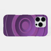 Coque iPhone 16 Pro Cercle Géométrique Moderne Violet avec des Initial (Verso Horizontal)