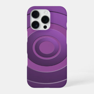 Coque iPhone 16 Pro Cercle Géométrique Moderne Violet avec des Initial