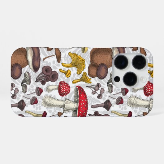 Coque iPhone 16 Pro Champignons sauvages (Verso Horizontal)