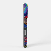 Coque iPhone 16 Pro Champignons violets au clair de lune (Côté droit)