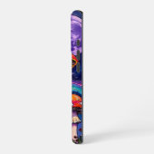 Coque iPhone 16 Pro Champignons violets au clair de lune (Côté gauche)