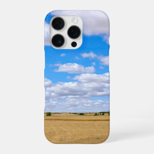 Coque iPhone 16 Pro Champs de blé récoltés (Verso)