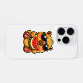 Coque iPhone 16 Pro Chapeau Cool Capybara Pastèque Été (Verso Horizontal)