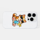 Coque iPhone 16 Pro Chat d'été cool (Verso Horizontal)
