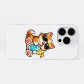 Coque iPhone 16 Pro Chat d'été cool (Verso Horizontal)