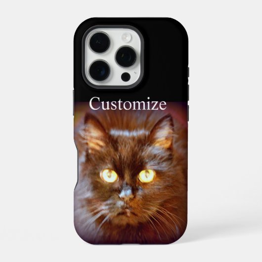 Coque iPhone 16 Pro chat noir (Verso)