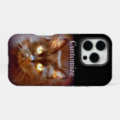 Coque iPhone 16 Pro chat noir (Verso Horizontal)