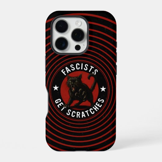 Coque iPhone 16 Pro Chats Contre les Fascistes (Verso)