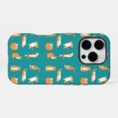 Coque iPhone 16 Pro Chats orange drôles (Verso Horizontal)